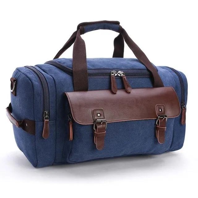 2018 New Style Tote Handbag Leisure Canvas Travel Duffle Bags Men Travel Duffle Bags With Pu