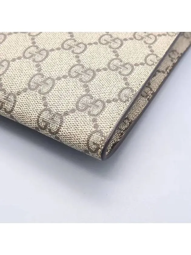 700950 Brown Leather GG Supreme Ophidia Handle Clutch