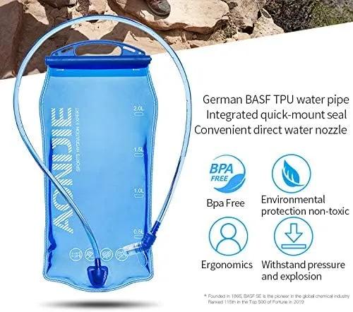 AONIJIE 1L/ 1.5L/ 2L/3L Folding Riding Running Water Bag Outdoor Mountaineering Backpack Drinking Bag (1L)