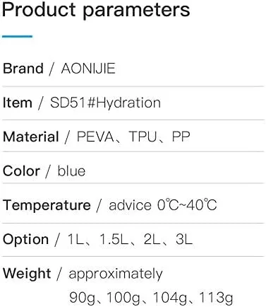 AONIJIE 1L/ 1.5L/ 2L/3L Folding Riding Running Water Bag Outdoor Mountaineering Backpack Drinking Bag (1L)