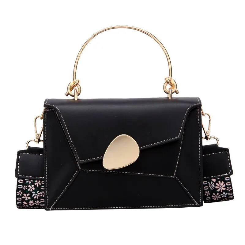 Back to College New Contrast Color PU Leather Crossbody Bags for Women 2020 Chain Handbags with Metal Handle Shoulder Messenger Bag Small Totes