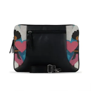 Black Mixed Laptop Sleeve heart