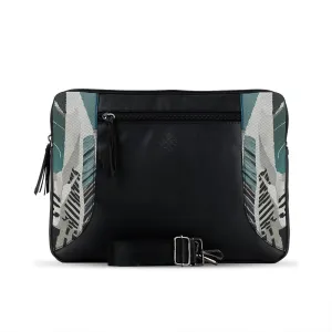 Black Mixed Laptop Sleeve Herringbone