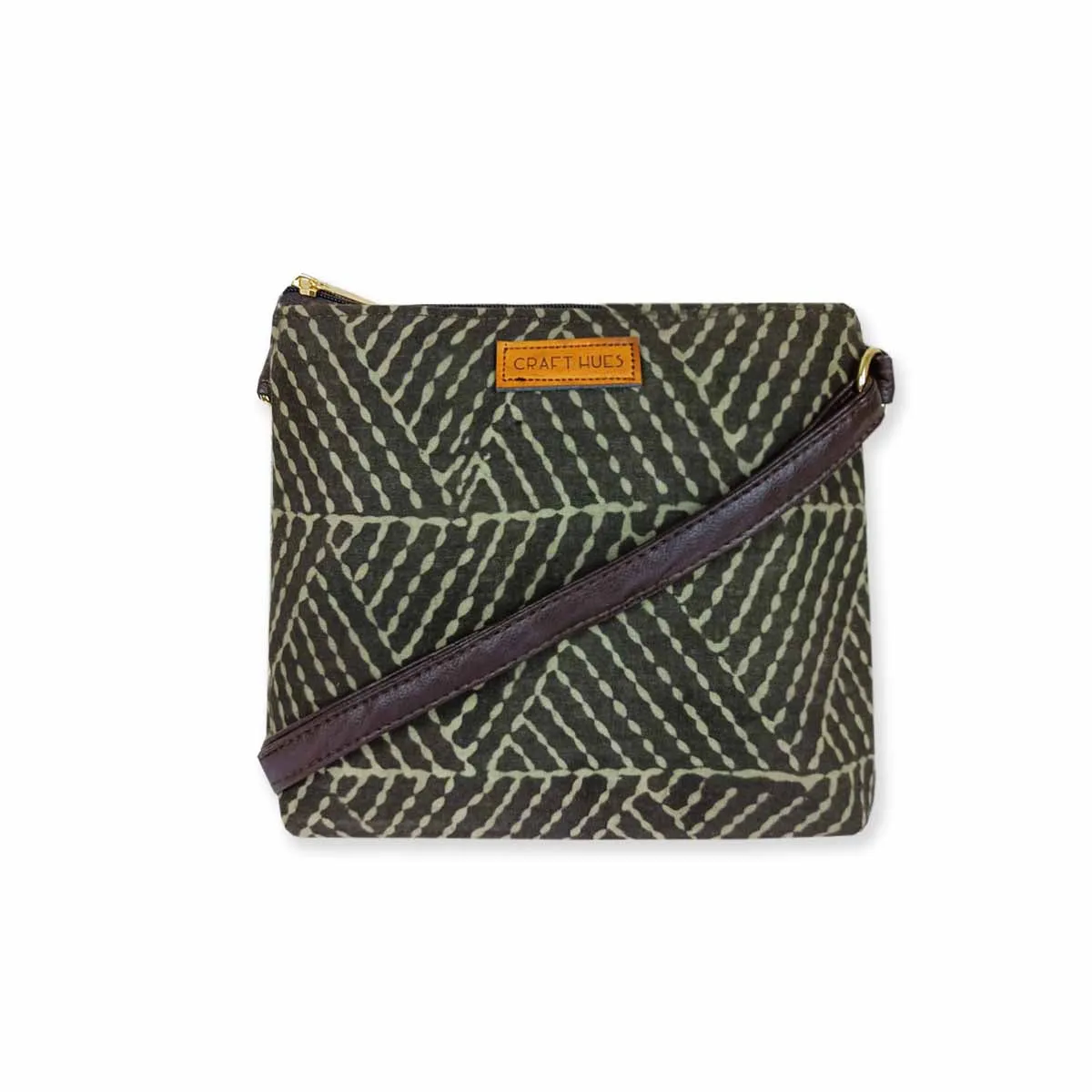 Block-Printed Katha Sling Bag