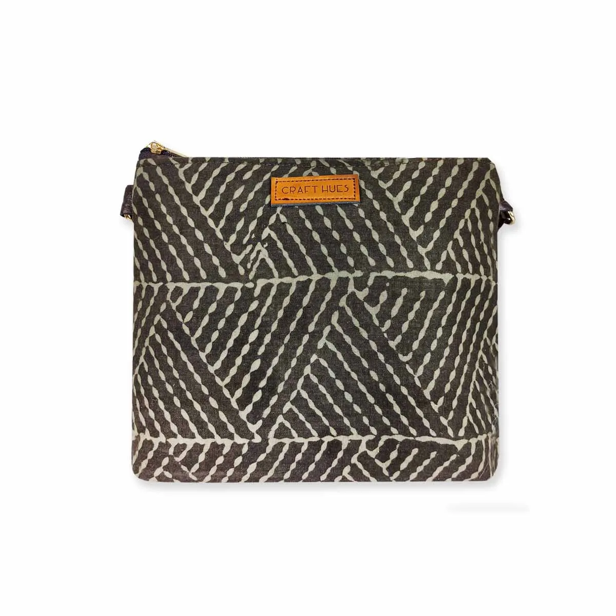 Block-Printed Katha Sling Bag