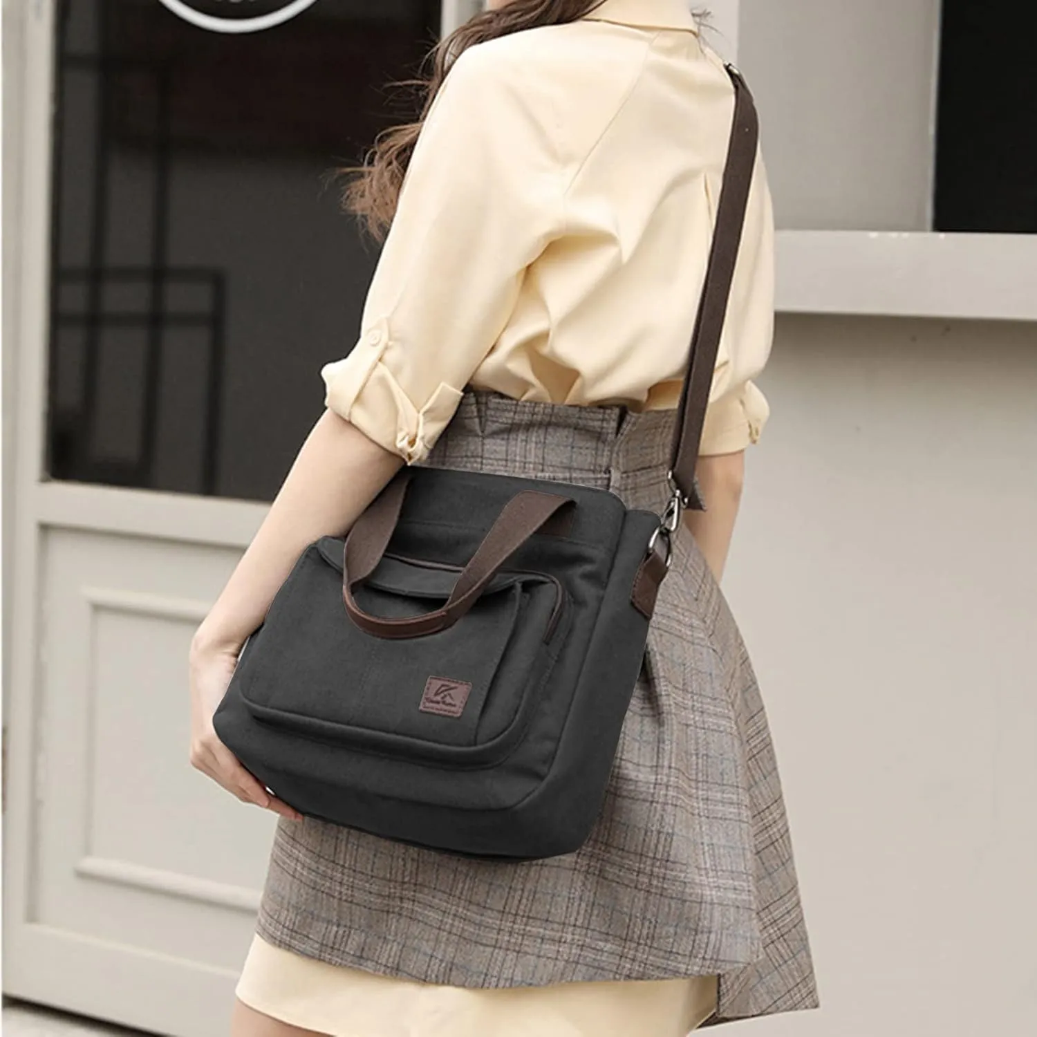 Blostirno Women's Casual Tote Purse Bag Shoulder Crossbody Large Capacity Nylon Top Handle Daily Handbag Work Bags
