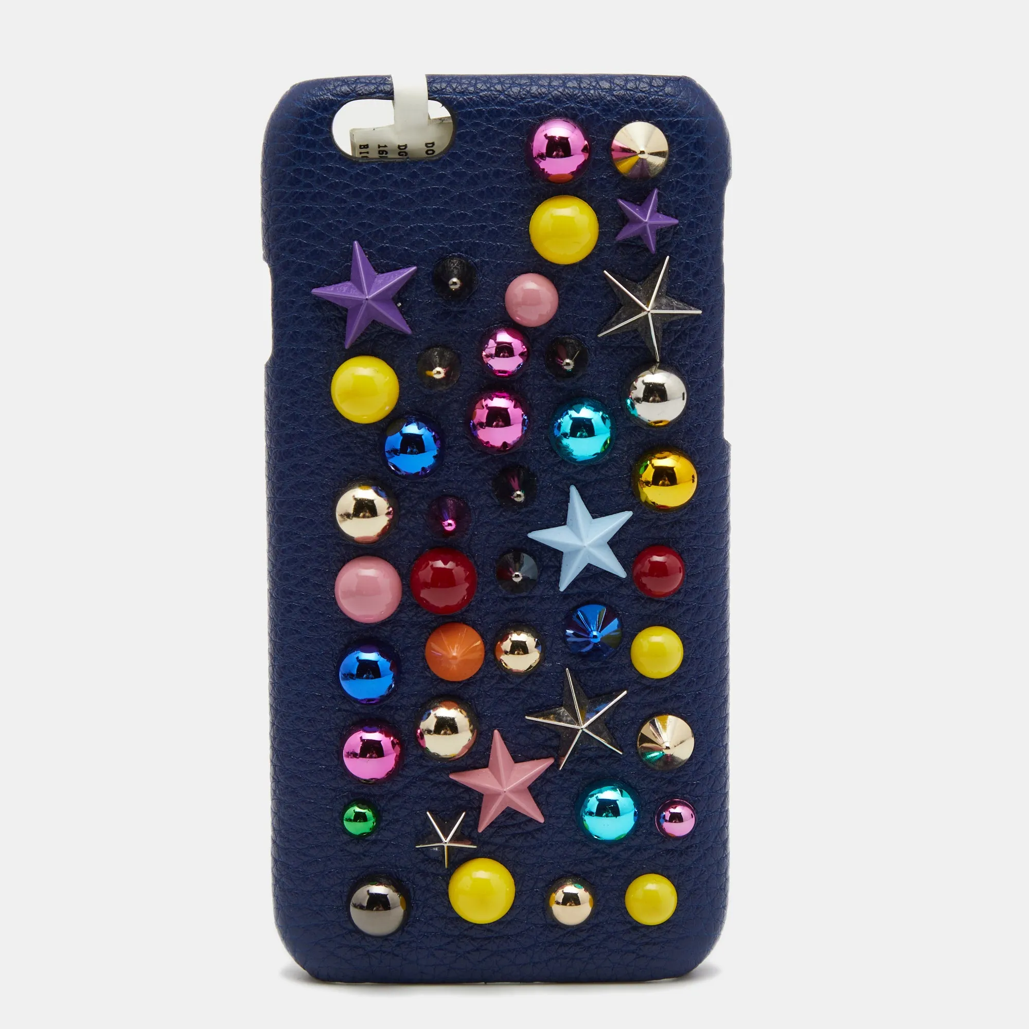 Blue Leather Embellished iPhone 6 Cover