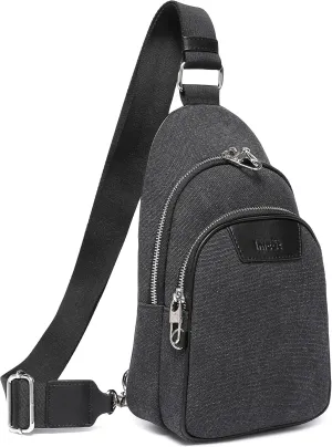 Canvas Small Sling Bag for Women Men Anti Theft Crossbody Bags RFID Blocking Cross Body Bag for Woman Travel Sling Purse