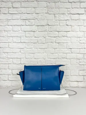 Celine Tri-fold Clutch On Chain, Blue