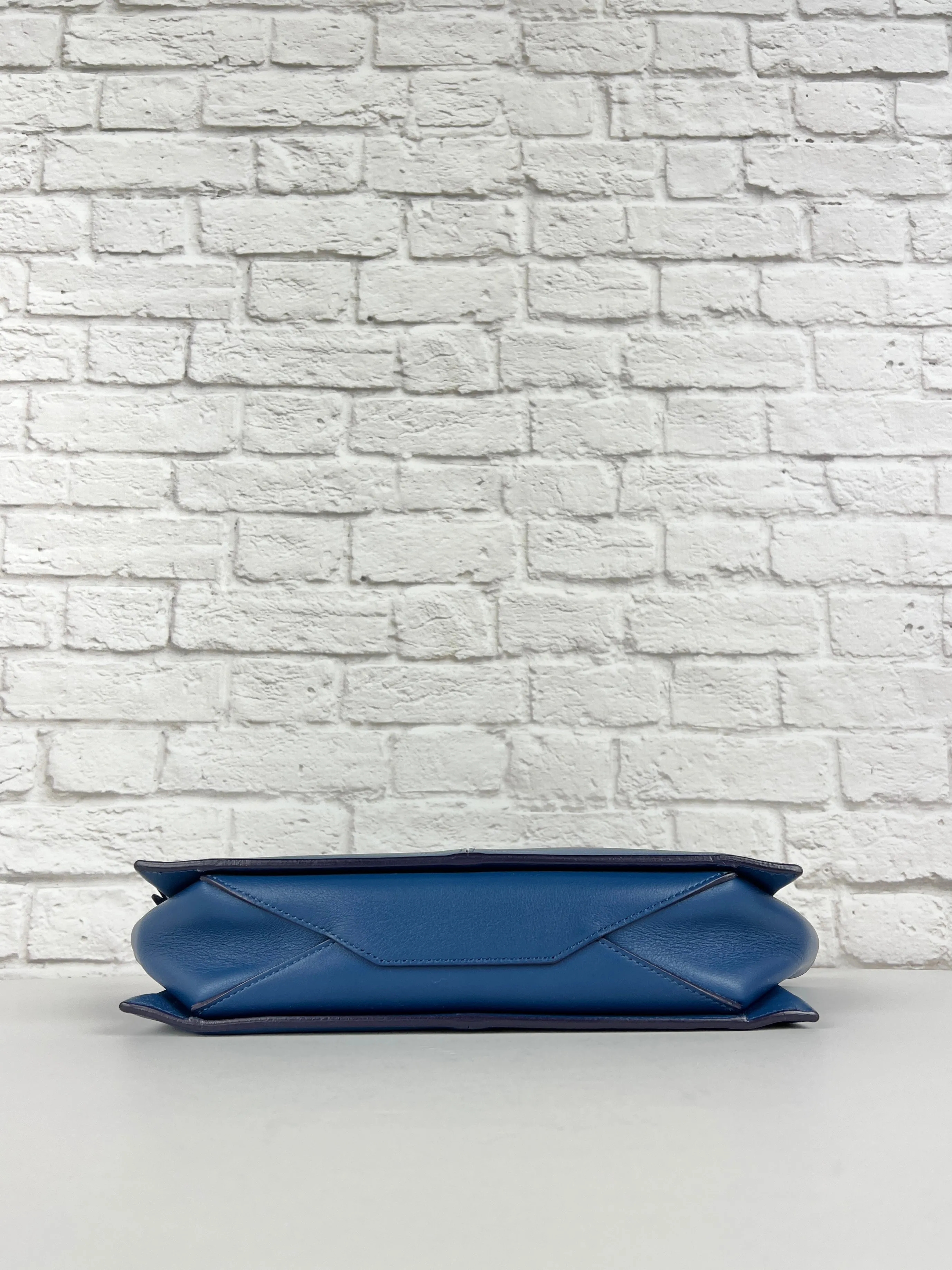 Celine Tri-fold Clutch On Chain, Blue