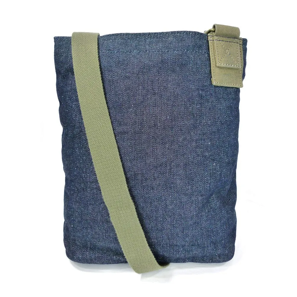 Chala Handbag Patch Cross-body Messenger Bag (Denim Blue)