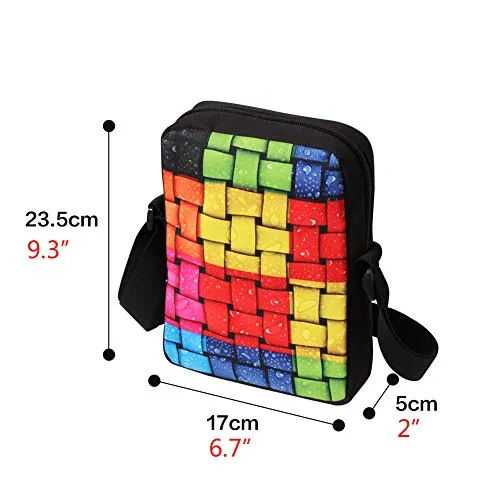 Crazytravel Small Shoulder Messenger Crossbody Bags Purse For Men Women Teen