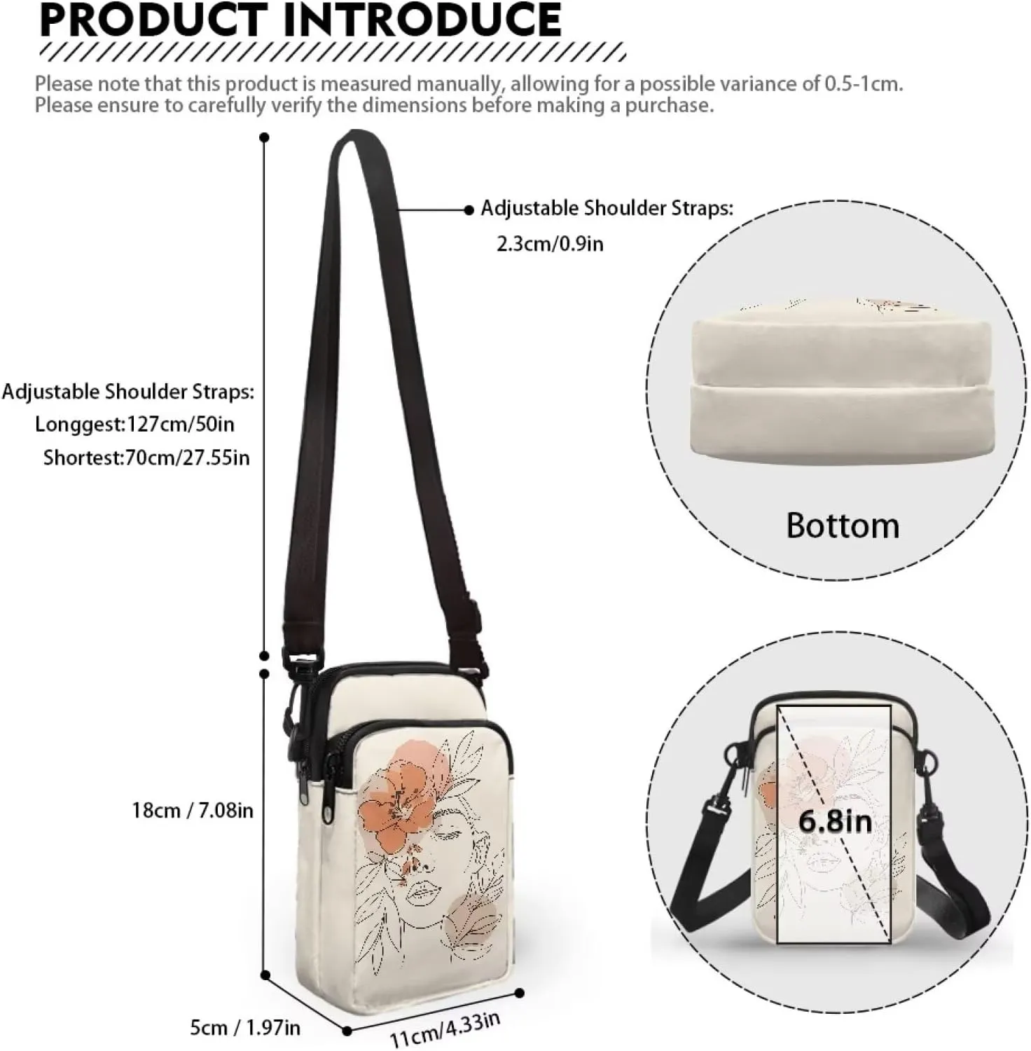 Custom Small Cell Phone Crossbody Bags for Women Lady Fashion Purse and Handbag for Organizer