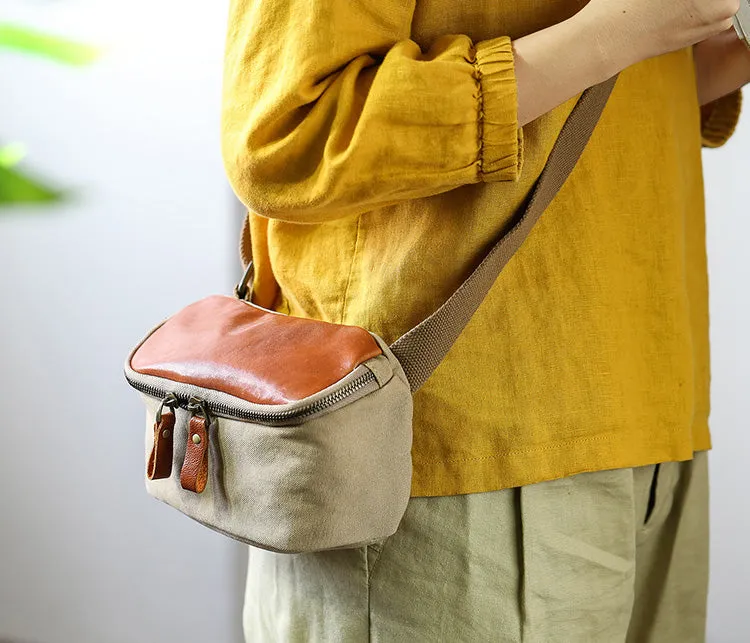 Cute Womens Canvas Crossbody Purse Canvas Shoulder Bag