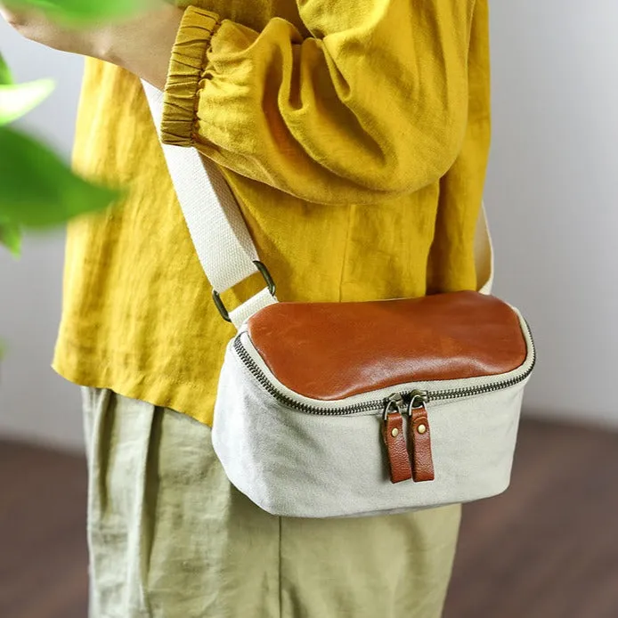 Cute Womens Canvas Crossbody Purse Canvas Shoulder Bag