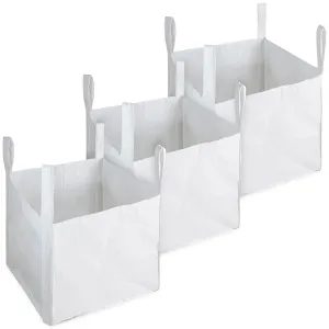 Deco Express Garden Waste Bags - Heavy Duty Bags - White 1.5T - 3 Pack
