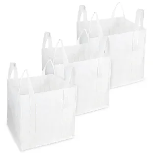 Deco Express Garden Waste Bags - Heavy Duty Bags - White 1T - 3 Pack