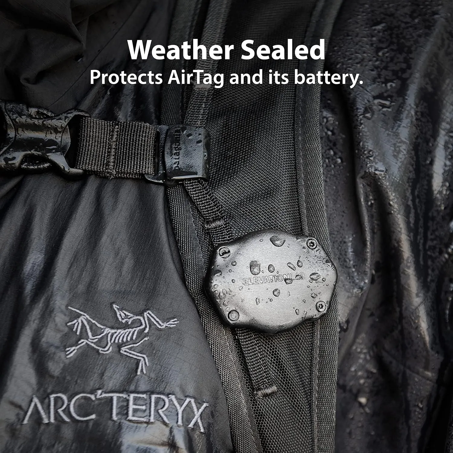 Elevation Lab TagVault AirTag Strap Mount - The Ultra Secure AirTag Mount | Waterproof & Discreet | for Backpacks, Bags & Camera Straps