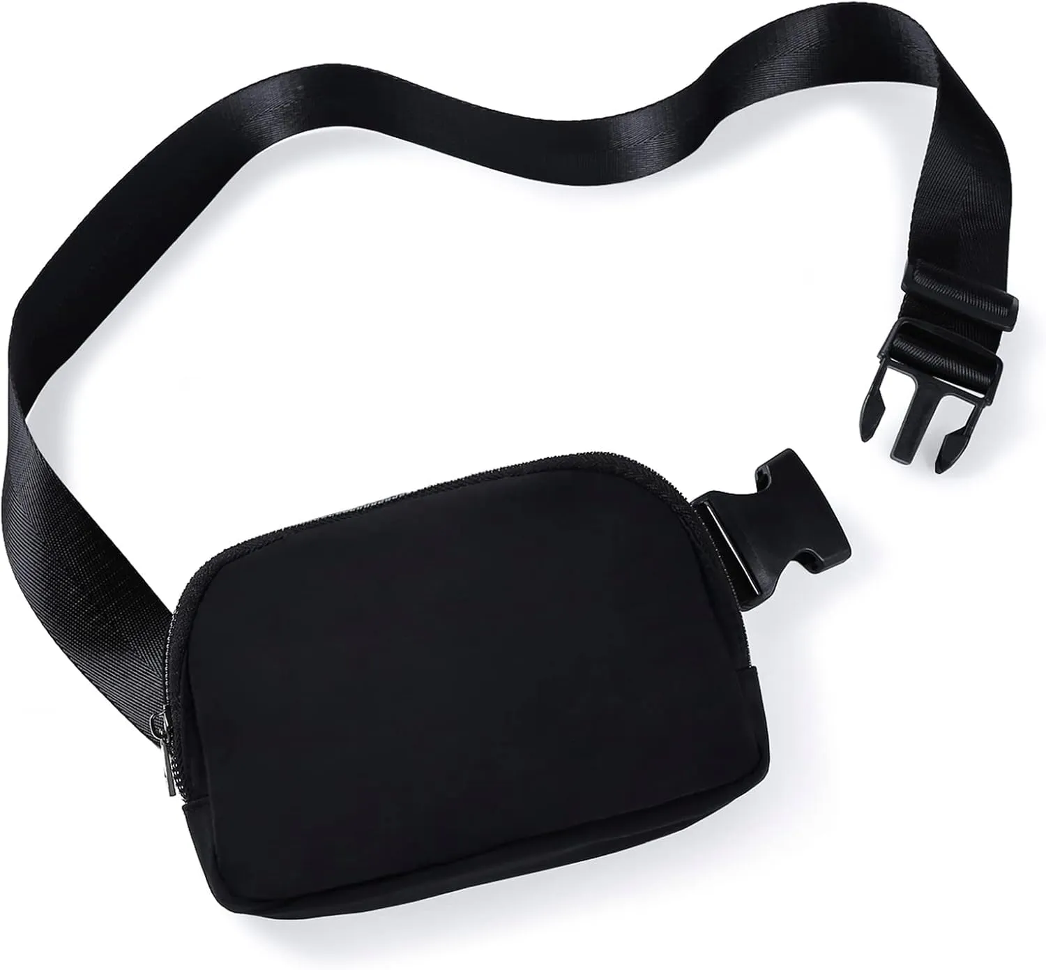 Fanny Packs for Women Men, Everywhere Belt Bag with Adjustable Strap Fashion Waist Pouch Crossbody Bags for Travel, Shopping, Workout, Hiking and Running (Black)