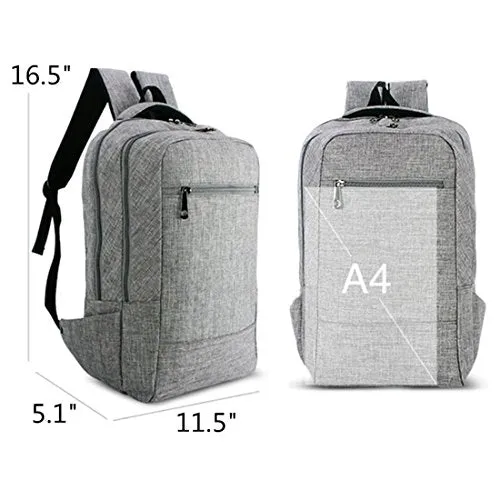 Fashion Pure Color College Business Backpack Lightweight Travel Rucksack For 15 15.6 Inch Laptop