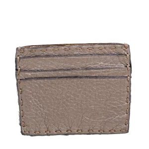 Grey Selleria Leather Card Holder