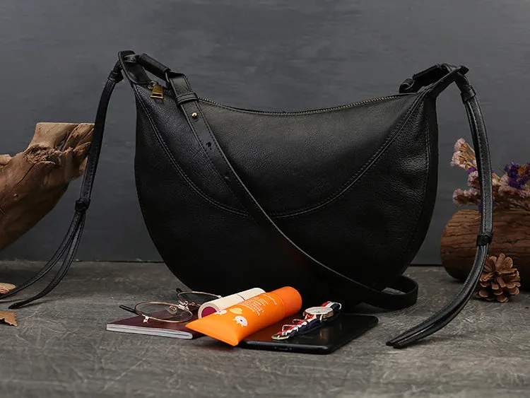 Hobo Ladies Black Leather Side Bag Cross Shoulder Bag For Women