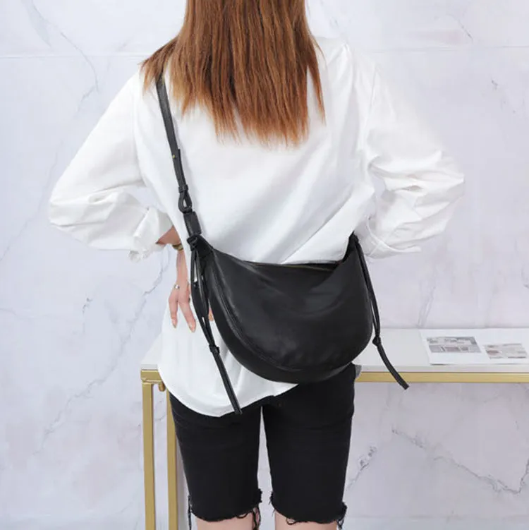 Hobo Ladies Black Leather Side Bag Cross Shoulder Bag For Women