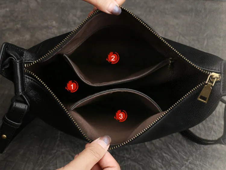 Hobo Ladies Black Leather Side Bag Cross Shoulder Bag For Women