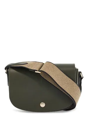 khaki leather crossbody bag epure with adjustable strap 10253HFY KAKI