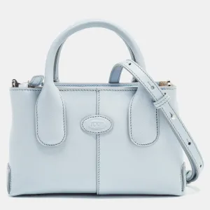 Light Blue Leather Mini Di Bag