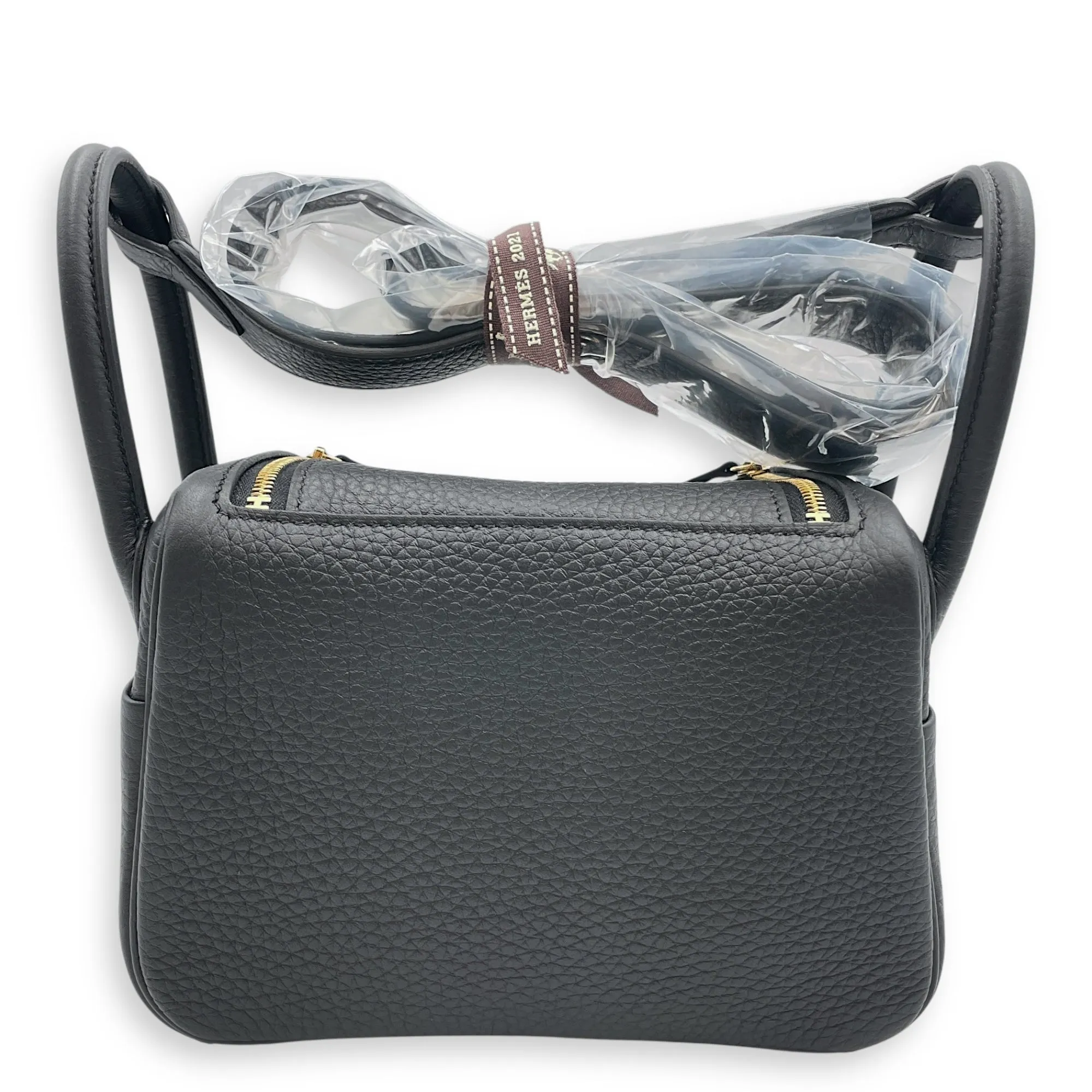 Lindy II Mini Black in Clemence, Gold hardware