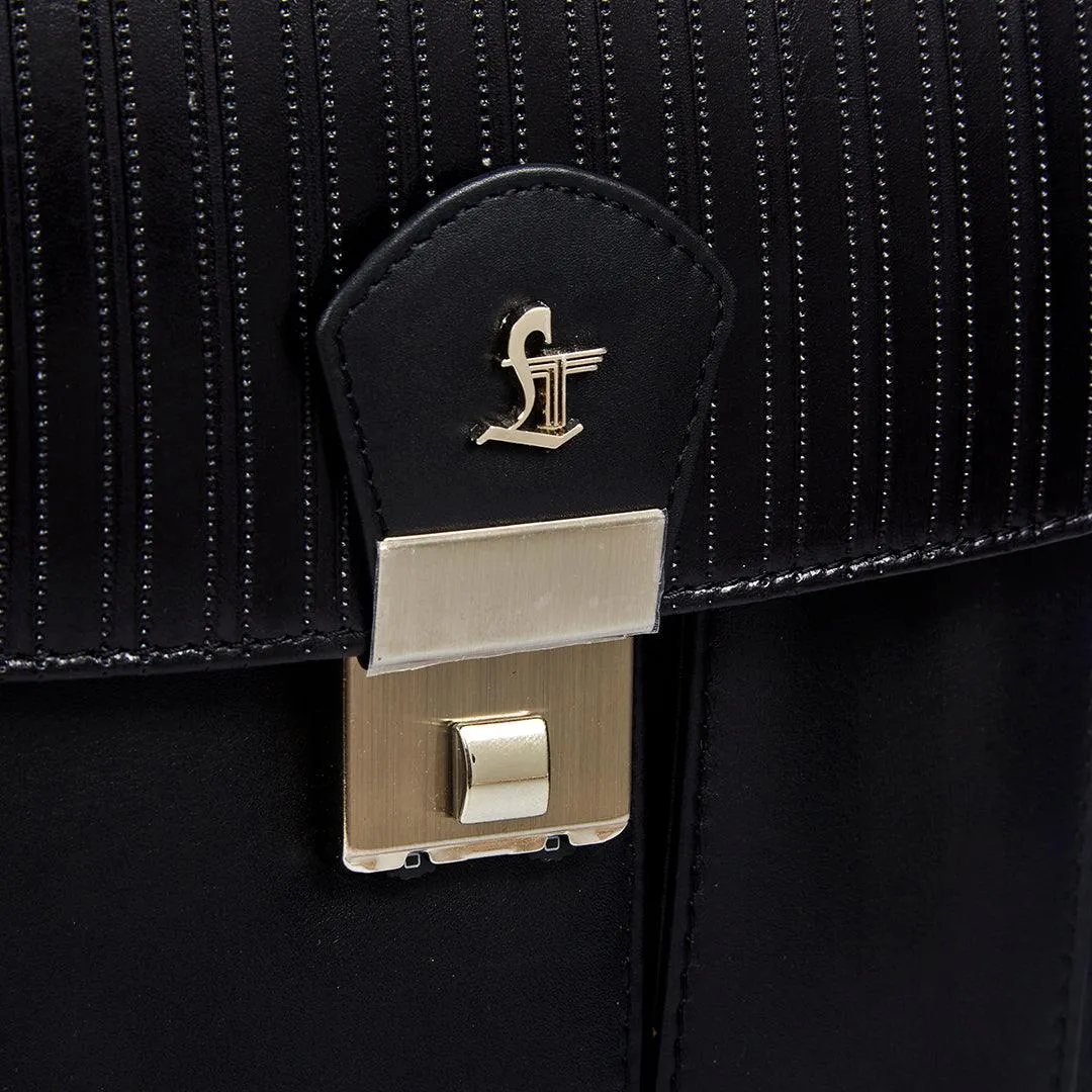 Men’s Bag V |  Leather Messenger Bag For Men | Colour : Black