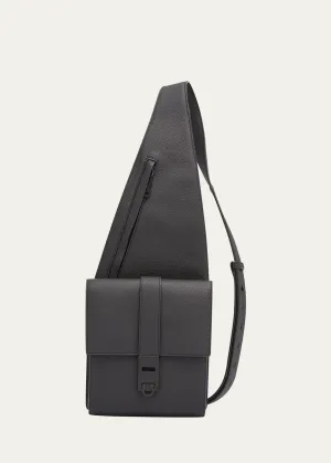 Men's Gancio Leather Crossbody Bag