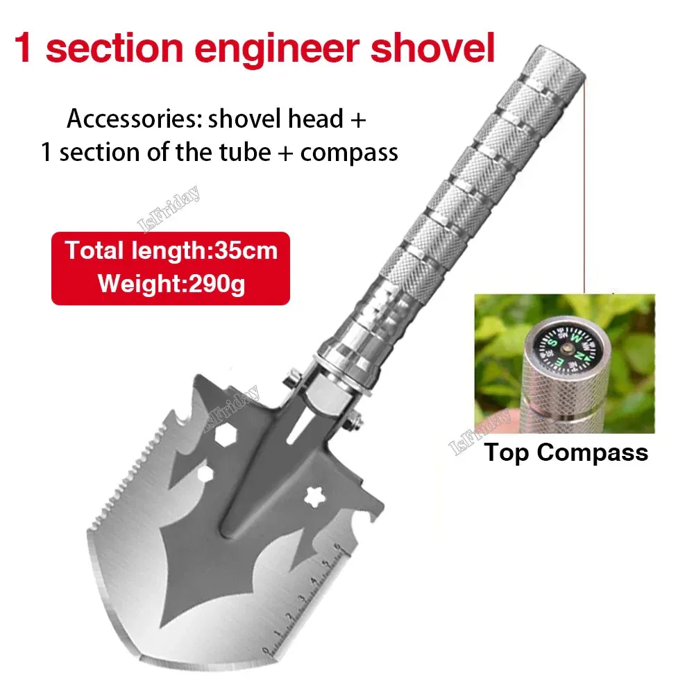 Multifunctional Outdoor Shovel 4-Section Pipe