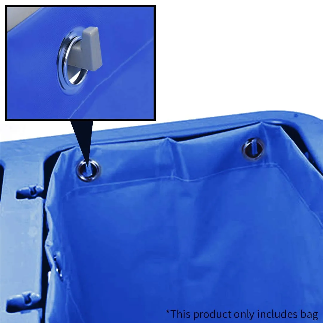 NNEAGS Oxford Waterproof Reusable Janitor Housekeeping Cart Replacement Bag Blue