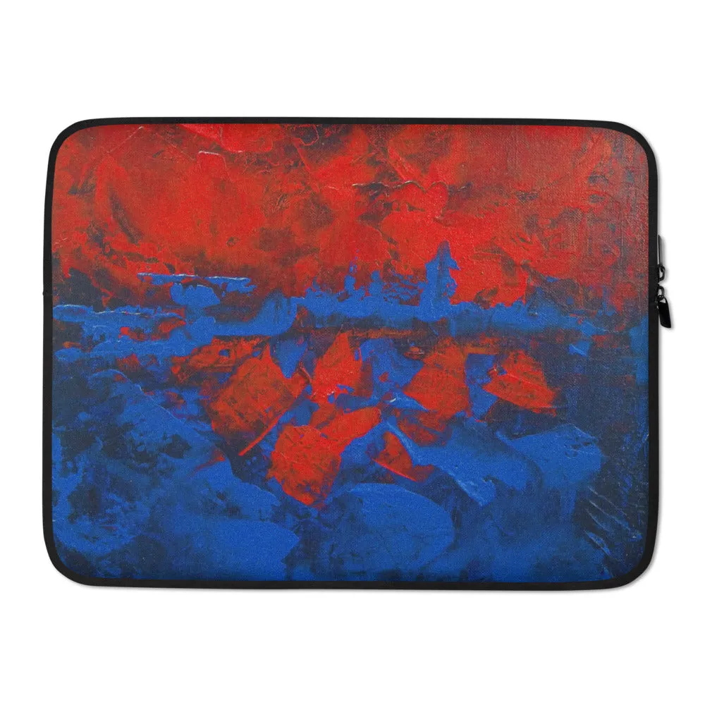 Red Blue LAPTOP SLEEVE Protection Abstract Art Design