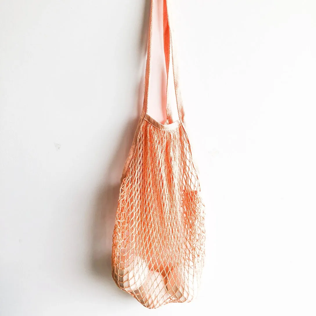 Reusable Forest Green Cotton Organic Mesh Bag