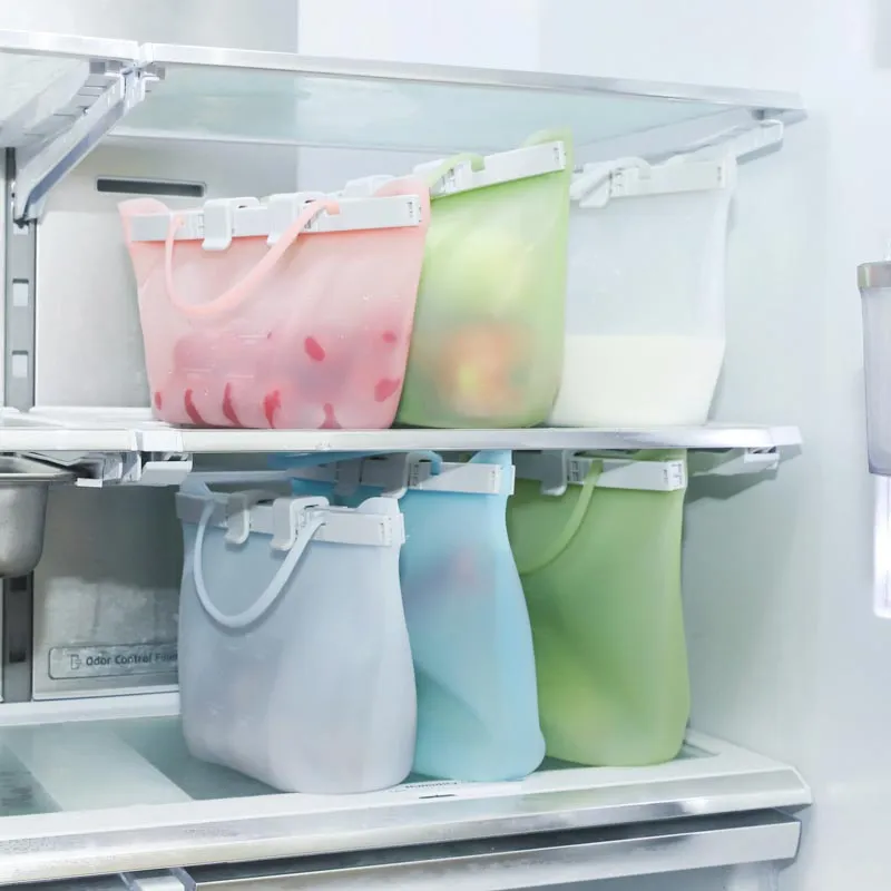 Reusable Freezer bags with Double Buckle