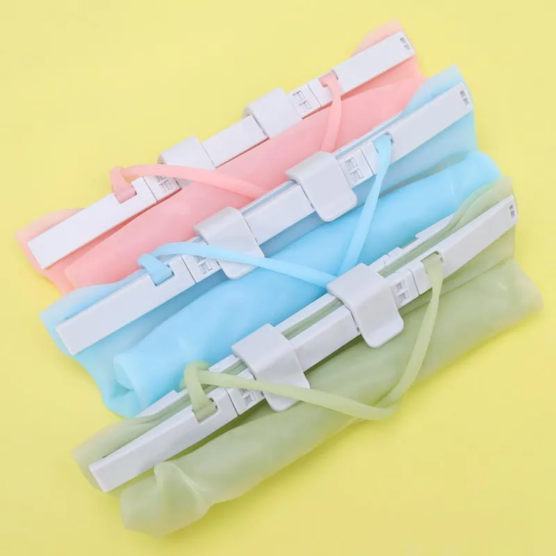 Reusable Freezer bags with Double Buckle