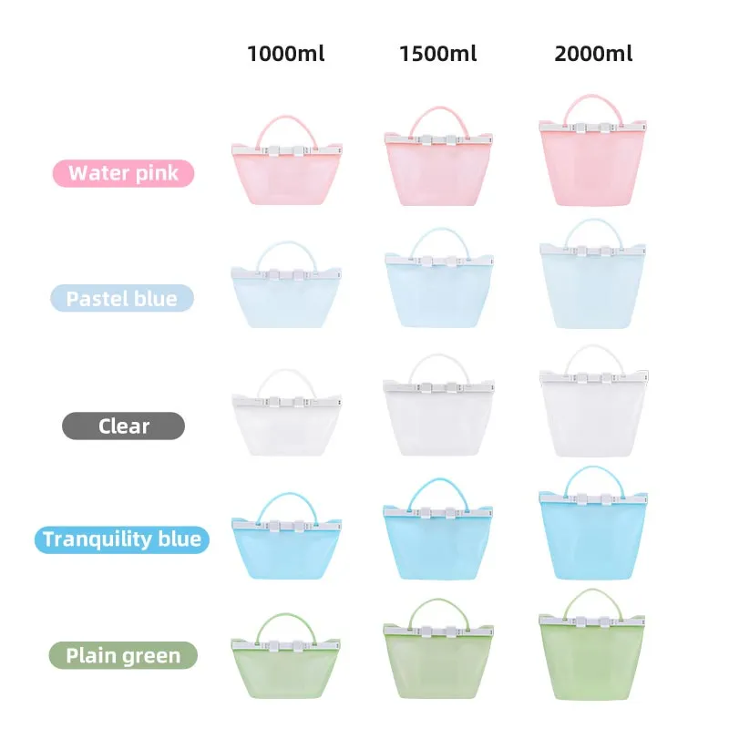 Reusable Freezer bags with Double Buckle