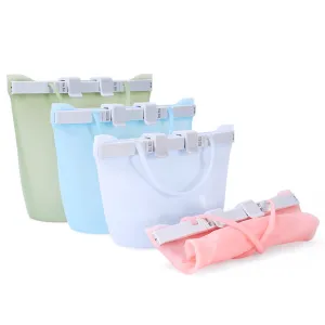 Reusable Freezer bags with Double Buckle