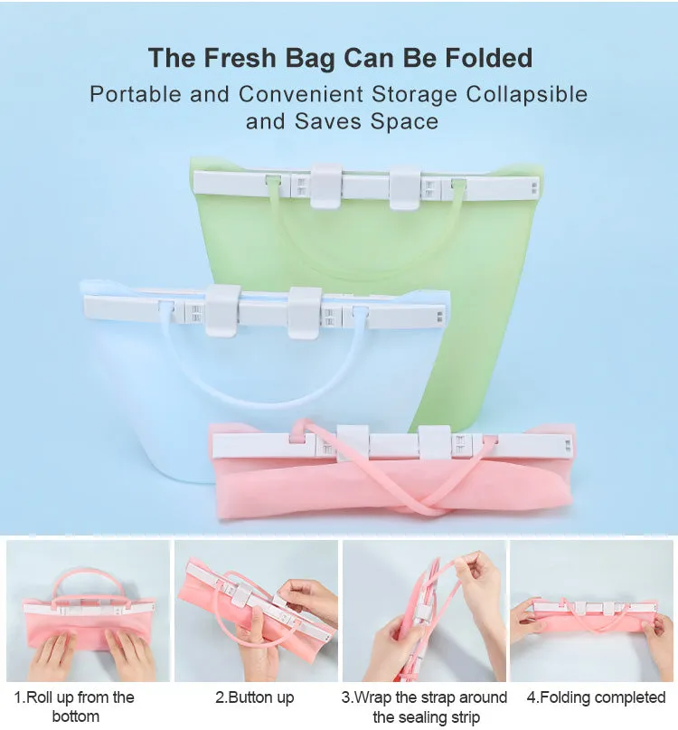 Reusable Freezer bags with Double Buckle
