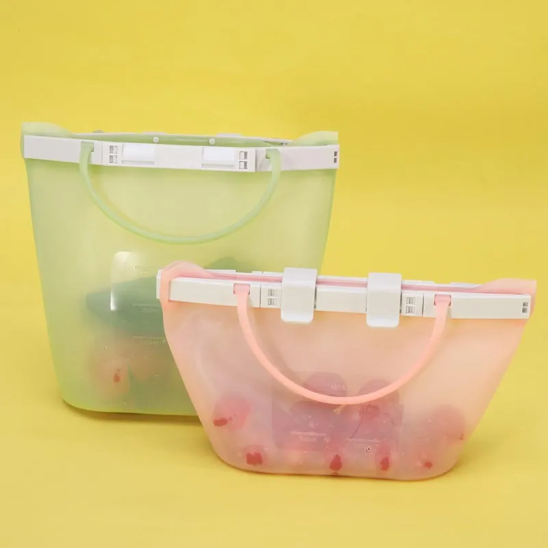Reusable Freezer bags with Double Buckle