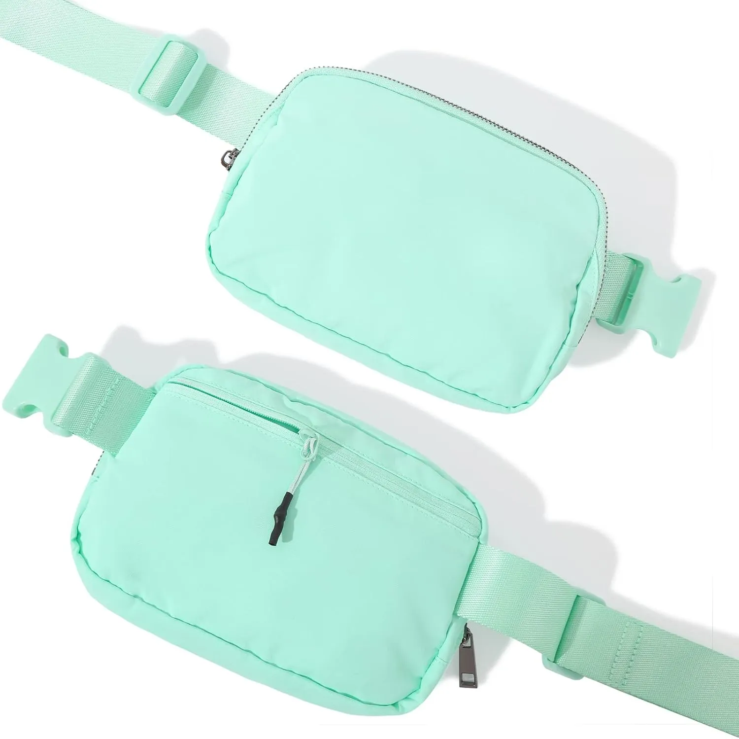 TOBVZOO Belt Bag Fanny Pack Crossbody Bags for Women Men, Everywhere Belt Bags with Adjustable Strap, Unisex Mini Fashion Waist Packs (MintGreen)