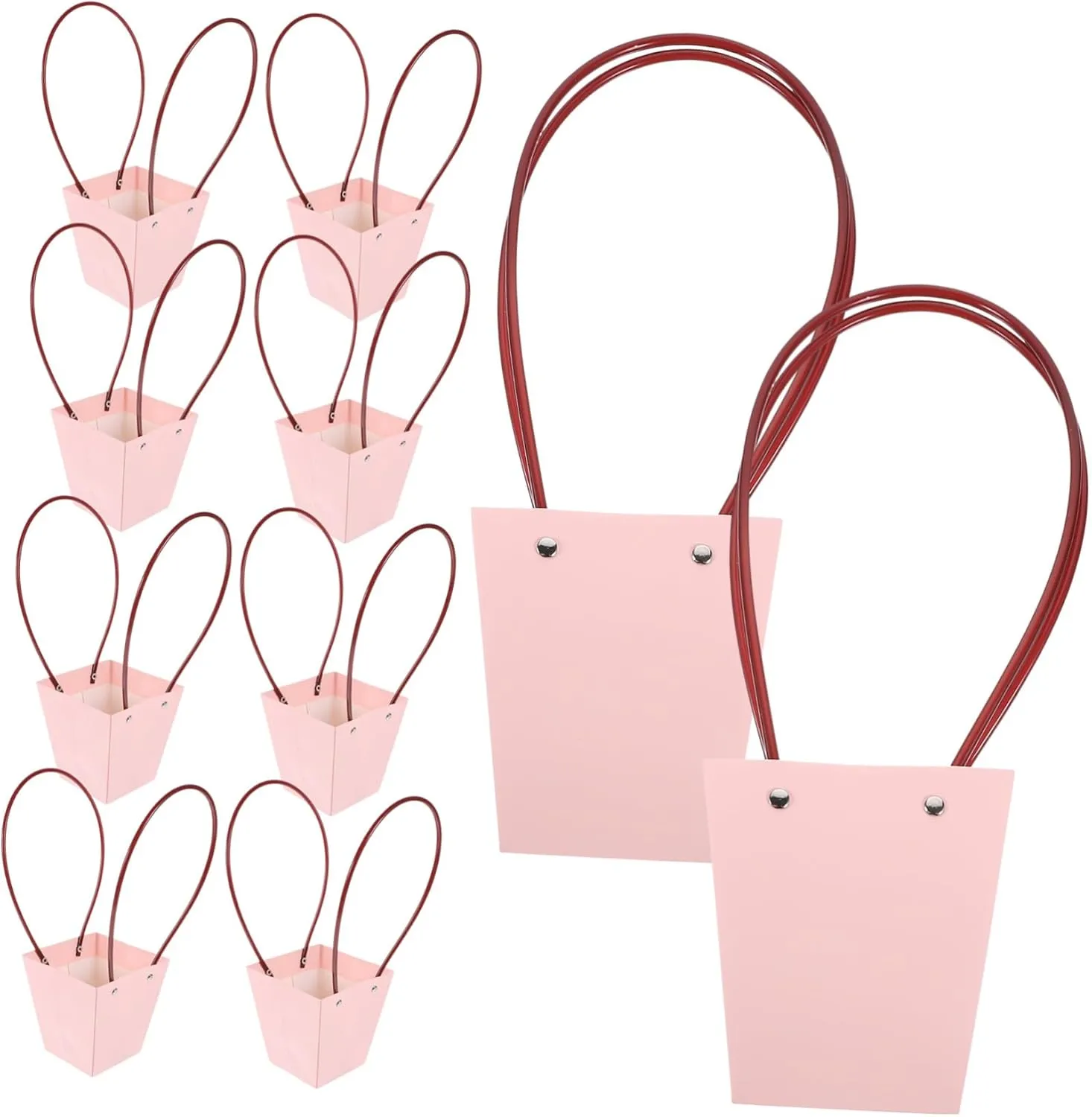 Tofficu 10pcs Kraft Handle Multi-functional Bouquets Packaging Supplies for Fresh and Dried Flowers for and Special Occasions