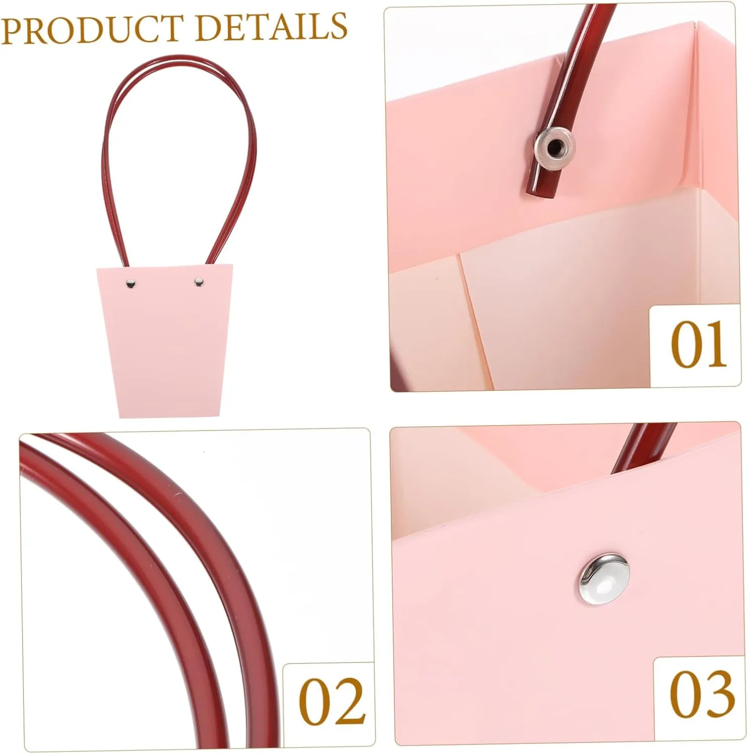 Tofficu 10pcs Kraft Handle Multi-functional Bouquets Packaging Supplies for Fresh and Dried Flowers for and Special Occasions