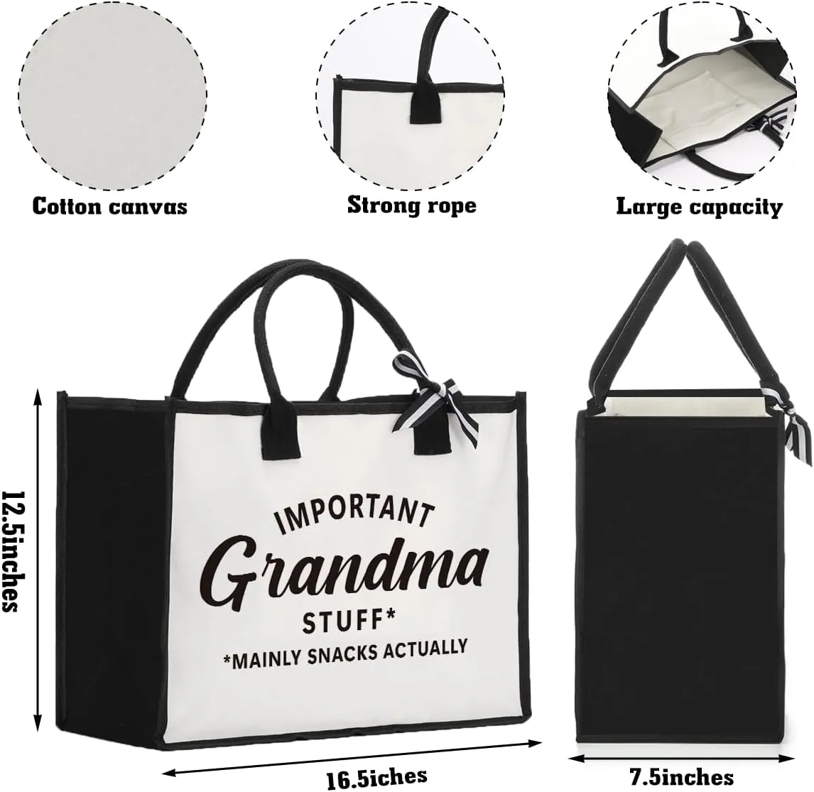 Tote Bag Appreciation Gifts for Women Reusable Grocery Bags With Handles