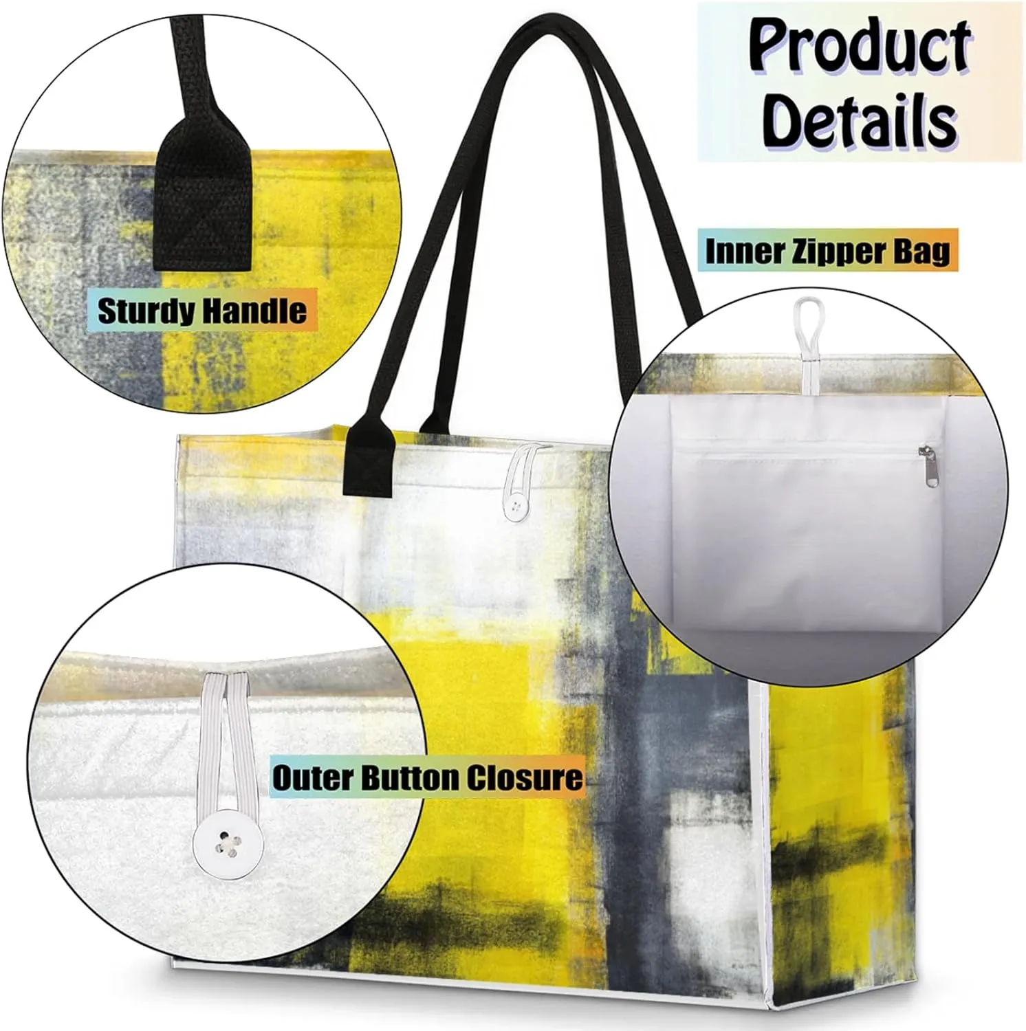 Tote Bag for Women Reusable Canvas Shoulder Bag