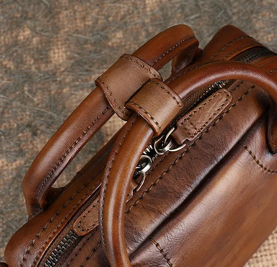 Womens Small Leather Crossbody Purse Top Handle Handbag