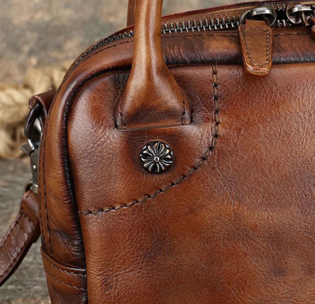 Womens Small Leather Crossbody Purse Top Handle Handbag